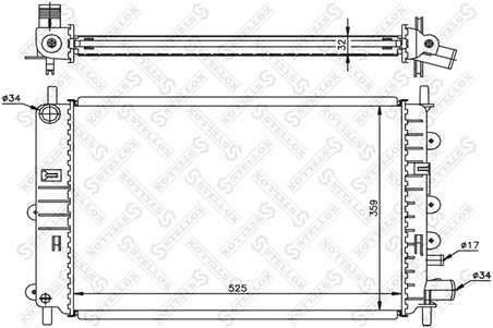 Radiator racire motor Stellox 10-25055-SX