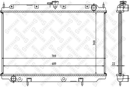 RADIATOR RACIRE MOTOR STELLOX 10-25058-SX - Compatibil cu NISSAN