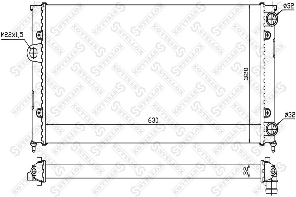 Radiator racire motor Stellox 10-25069-SX