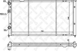 RADIATOR RACIRE MOTOR STELLOX 10-25072-SX - Compatibil cu VW
