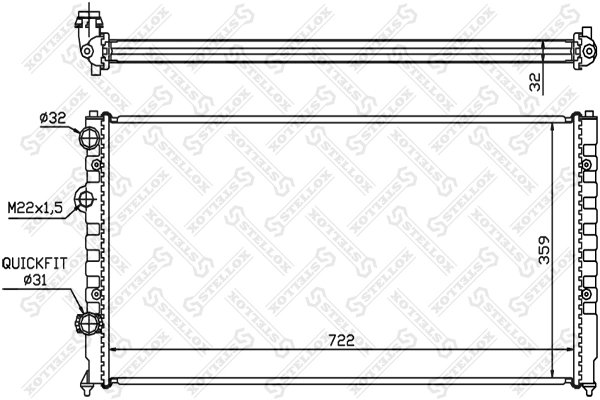 Radiator racire motor Stellox 10-25073-SX