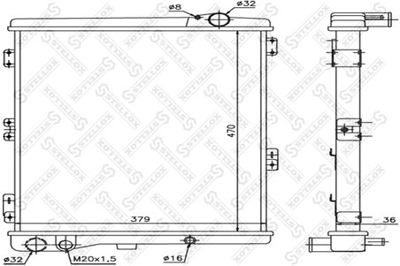 Radiator racire motor Stellox 10-25080-SX