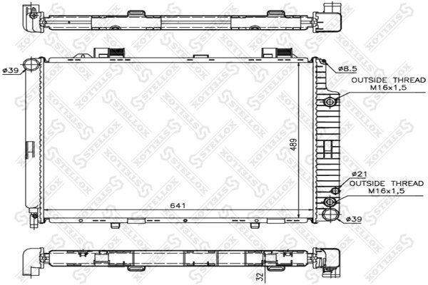 Radiator racire motor Stellox 10-25093-SX