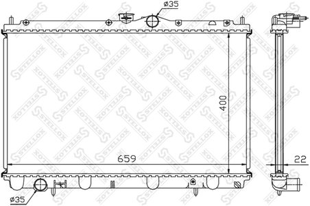 RADIATOR RACIRE MOTOR STELLOX 10-25096-SX - Compatibil cu MITSUBISHI