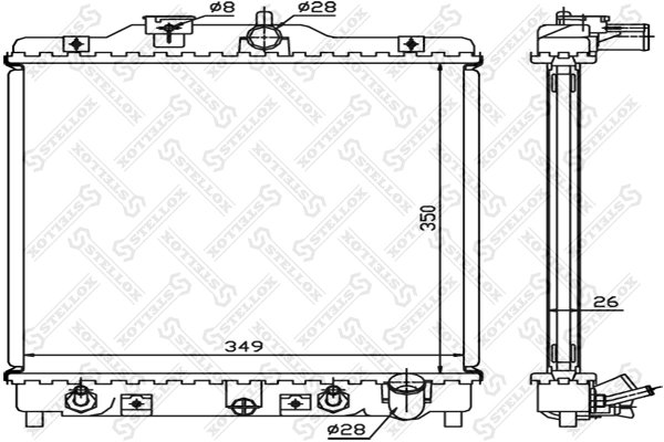 Radiator racire motor Stellox 10-25103-SX