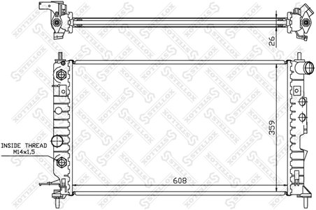 Radiator racire motor Stellox 10-25099-SX