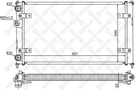 Radiator racire motor Stellox 10-25108-SX