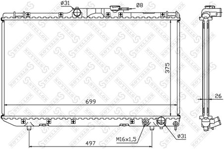 Radiator racire motor Stellox 10-25115-SX