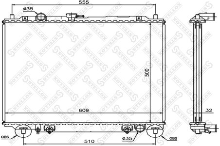 Radiator racire motor Stellox 10-25118-SX