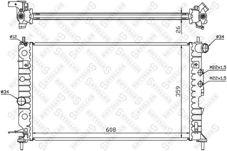 Radiator racire motor Stellox 10-25124-SX
