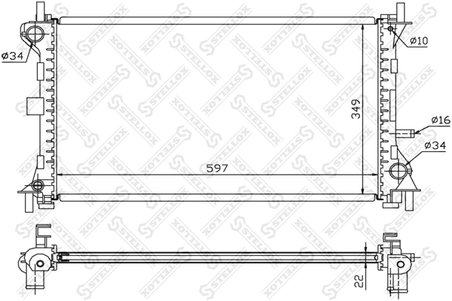 Radiator racire motor Stellox 10-25129-SX