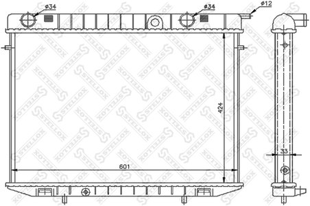 RADIATOR RACIRE MOTOR STELLOX 10-25141-SX - Compatibil cu OPEL