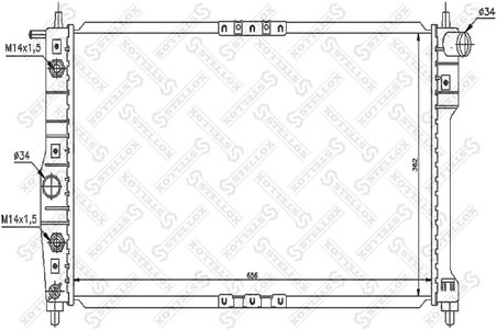 Radiator racire motor Stellox 10-25146-SX
