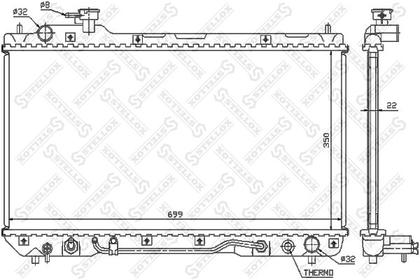 Radiator racire motor Stellox 10-25152-SX