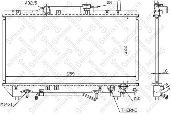 Radiator racire motor Stellox 10-25154-SX