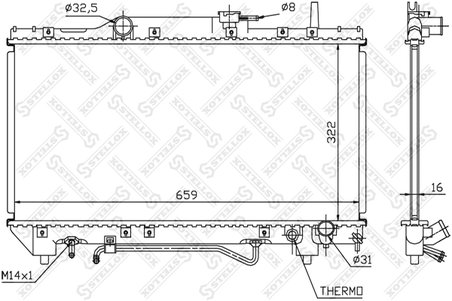 Radiator racire motor Stellox 10-25154-SX