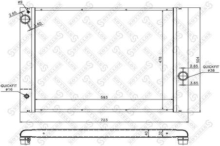Radiator racire motor Stellox 10-25155-SX