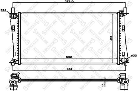 Radiator racire motor Stellox 10-25157-SX