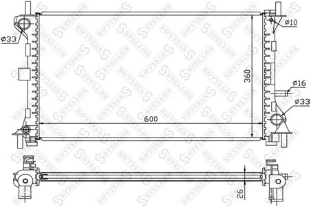 Radiator racire motor Stellox 10-25159-SX