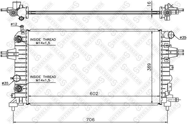 Radiator racire motor Stellox 10-25174-SX