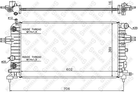 Radiator racire motor Stellox 10-25174-SX