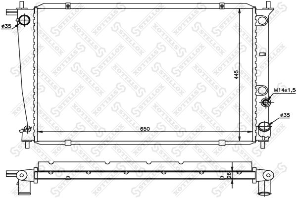 Radiator racire motor Stellox 10-25184-SX