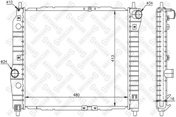 RADIATOR RACIRE MOTOR STELLOX 10-25193-SX - Compatibil cu CHEVROLET, DAEWOO