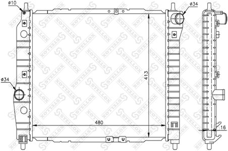 RADIATOR RACIRE MOTOR STELLOX 10-25193-SX - Compatibil cu CHEVROLET, DAEWOO