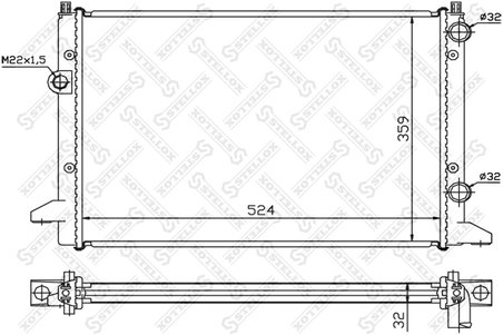 Radiator racire motor Stellox 10-25198-SX