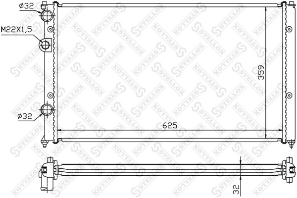 Radiator racire motor Stellox 10-25199-SX