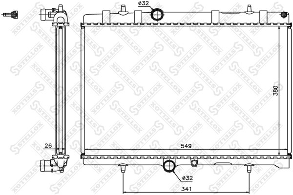 Radiator racire motor Stellox 10-25201-SX