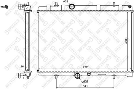 Radiator racire motor Stellox 10-25201-SX