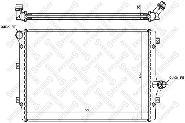 Radiator racire motor Stellox 10-25206-SX