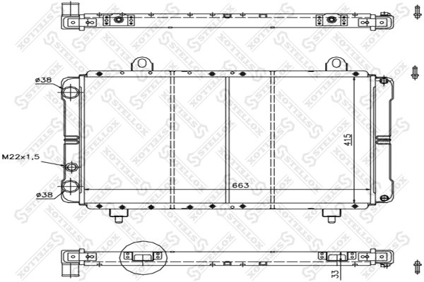 Radiator racire motor Stellox 10-25228-SX