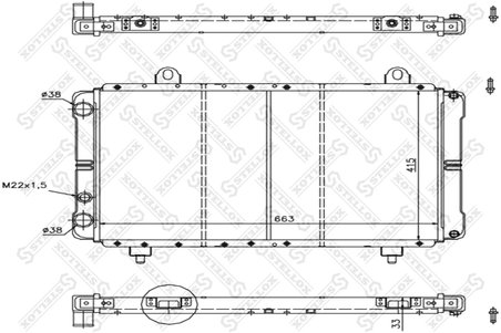 Radiator racire motor Stellox 10-25228-SX