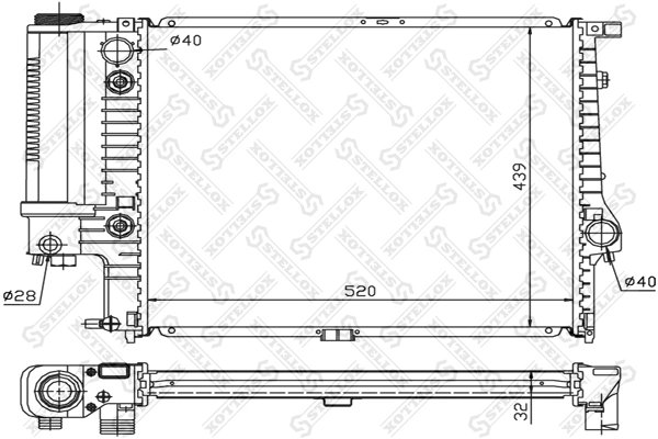 RADIATOR RACIRE MOTOR STELLOX 10-25250-SX - Compatibil cu BMW
