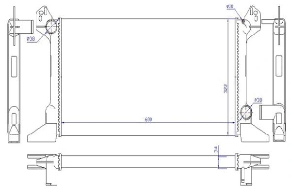 RADIATOR RACIRE MOTOR STELLOX 10-25252-SX - Compatibil cu FORD
