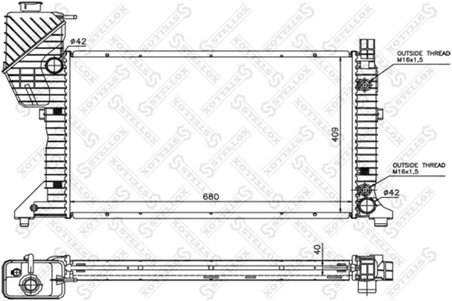 RADIATOR RACIRE MOTOR STELLOX 10-25260-SX - Compatibil cu MERCEDES-BENZ
