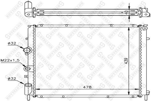 Radiator racire motor Stellox 10-25264-SX