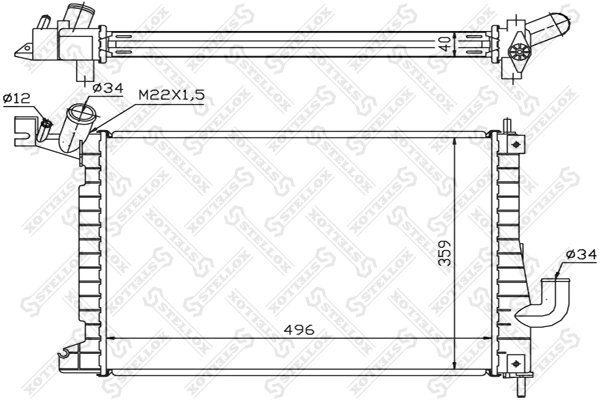 Radiator racire motor Stellox 10-25262-SX