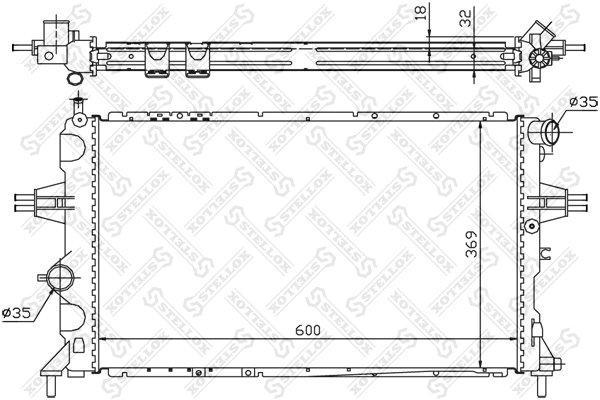Radiator racire motor Stellox 10-25268-SX