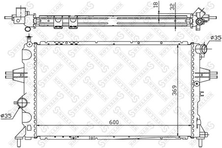 Radiator racire motor Stellox 10-25268-SX