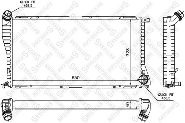 Radiator racire motor Stellox 10-25296-SX