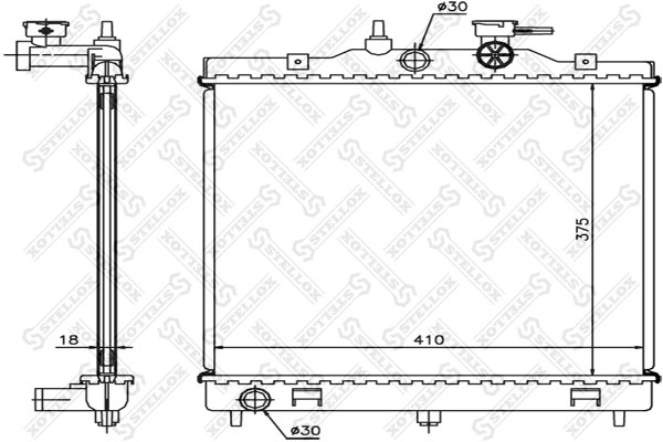 Radiator racire motor Stellox 10-25299-SX
