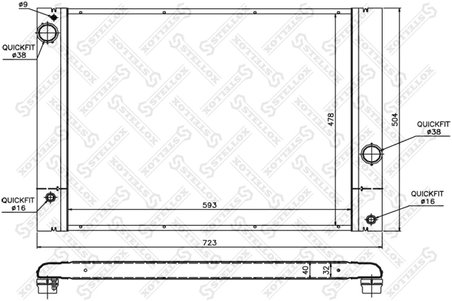 RADIATOR RACIRE MOTOR STELLOX 10-25337-SX - Compatibil cu BMW