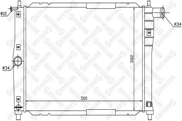 Radiator racire motor Stellox 10-25340-SX