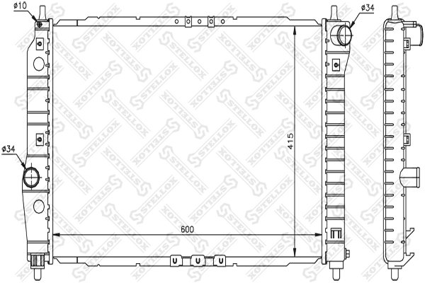 Radiator racire motor Stellox 10-25341-SX