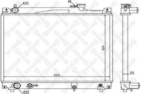 RADIATOR RACIRE MOTOR STELLOX 10-25360-SX - Compatibil cu SUZUKI