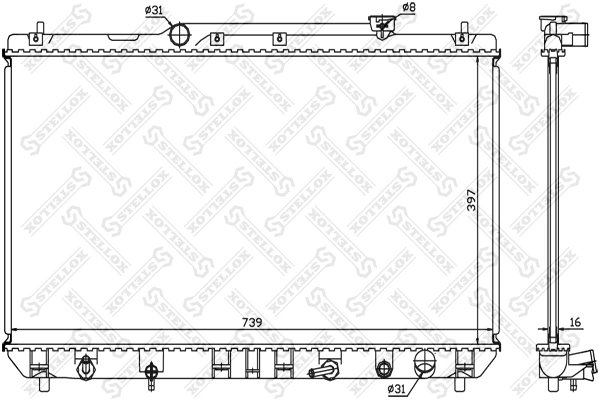 RADIATOR RACIRE MOTOR STELLOX 10-25383-SX - Compatibil cu LEXUS, TOYOTA