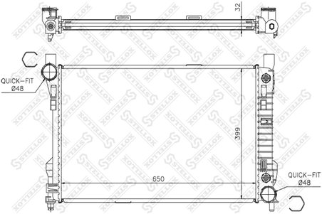 Radiator racire motor Stellox 10-25386-SX